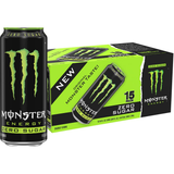 Monster Energy Zero Sugar Drink, Green, Original, 16 Ounce (Pack of 15)