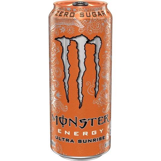 Monster Energy Ultra Sunrise, Sugar Free Energy Drink, 16 Fl Oz | Pack of 15