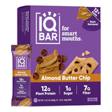 IQBAR Clean Plant Protein Bars - Almond Butter Chip - 12 Count