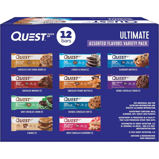 Quest Nutrition Ultimate Variety Pack Protein Bars, 12 Count