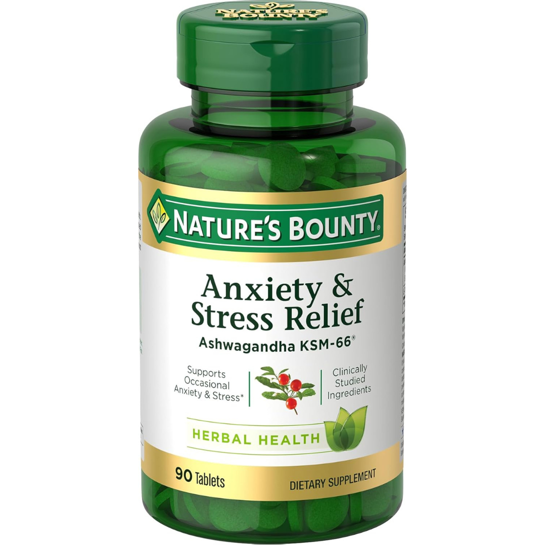 Nature’s Bounty Ashwagandha and L-Theanine Tablets