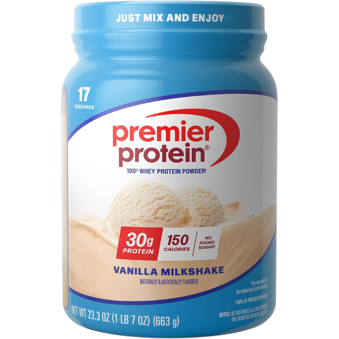 Premier Protein Powder, 30G Protein, 1G Sugar, 100% Whey Protein, 23.3 Oz (17 Servings)