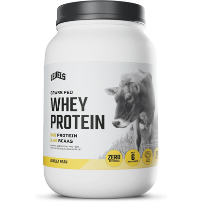 Levels Grass Fed Whey Protein Powder, No Artificials, 24G of Protein, 2LB
