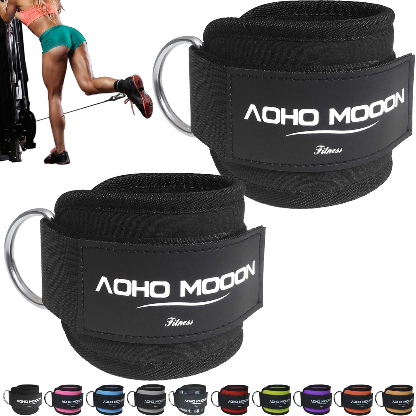 Comfortable Adjustable Ankle Straps for Cable Machines