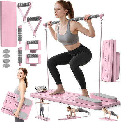 Multifunctional Pilates Board, Sets 7-In-1 Pilates Reformer Machine