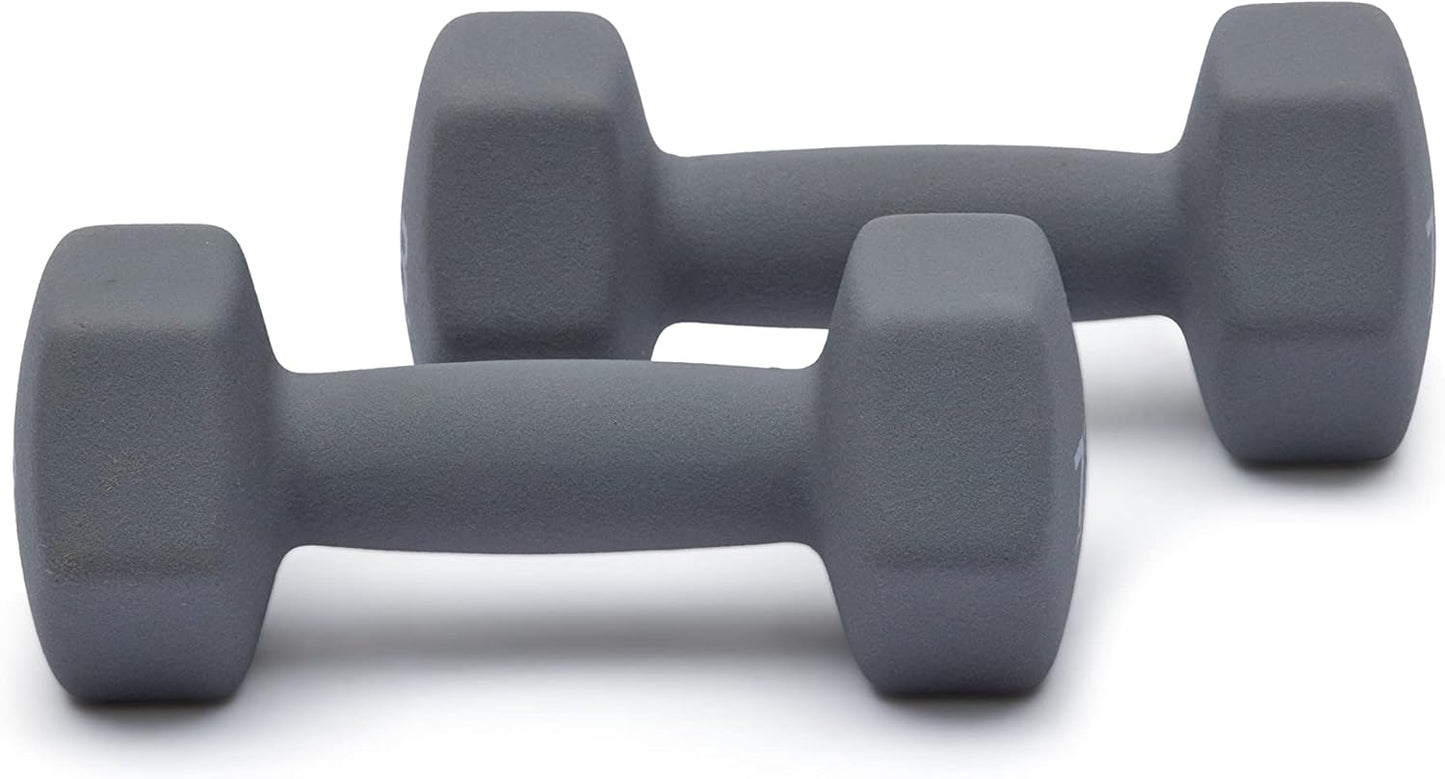 7 Pound Neoprene Dumbbell Hand Weights for Exercise