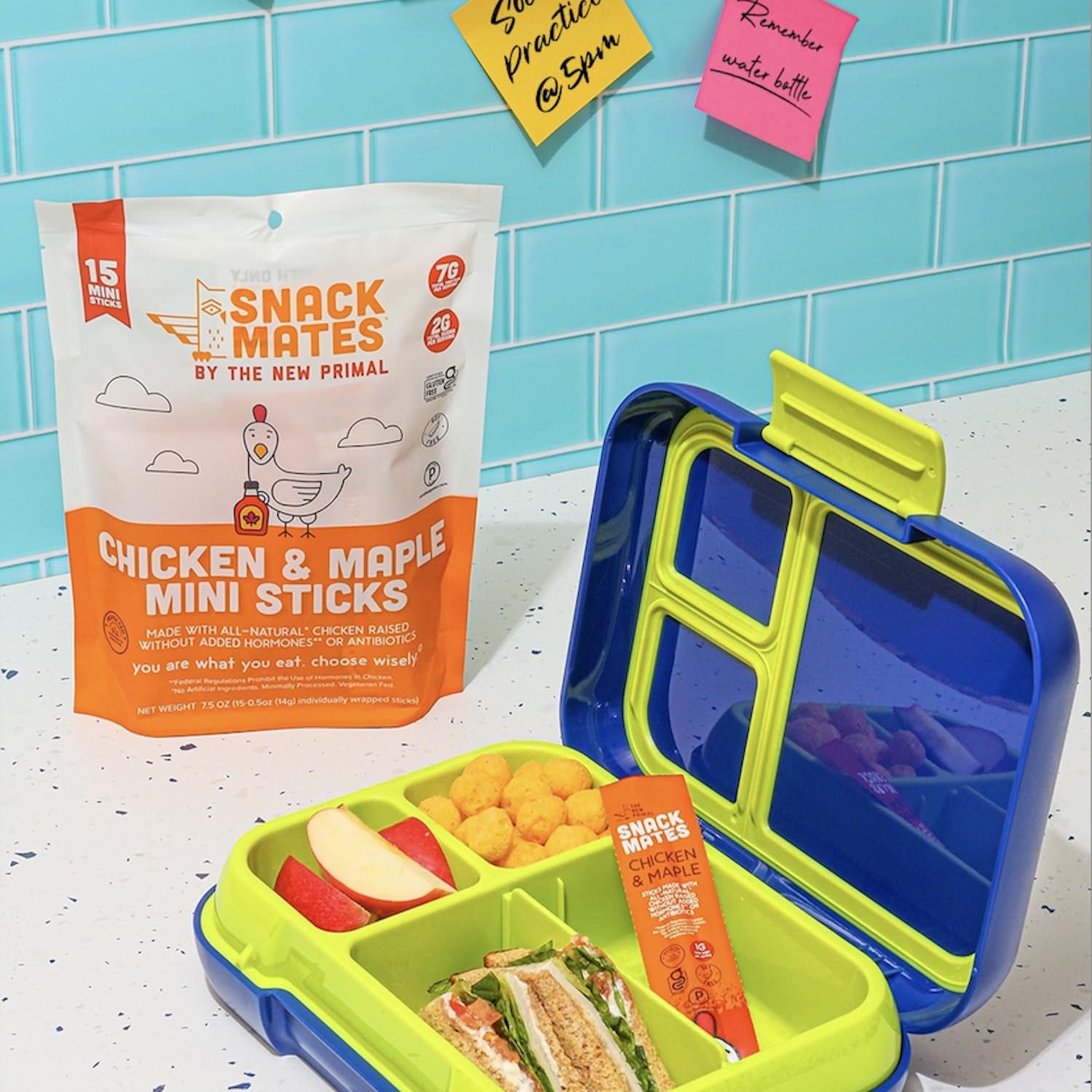 The New Primal Snack Mates Chicken & Maple Sticks, 7G Protein, 50 Calories, 40 Pack