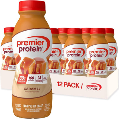 Premier Protein Shake, Caramel, 30G Protein, 11.5 Fl oz, 12 Pack