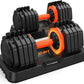LifeOG Updated Adjustable Dumbbell Set of 2 - 110lbs/55lbs
