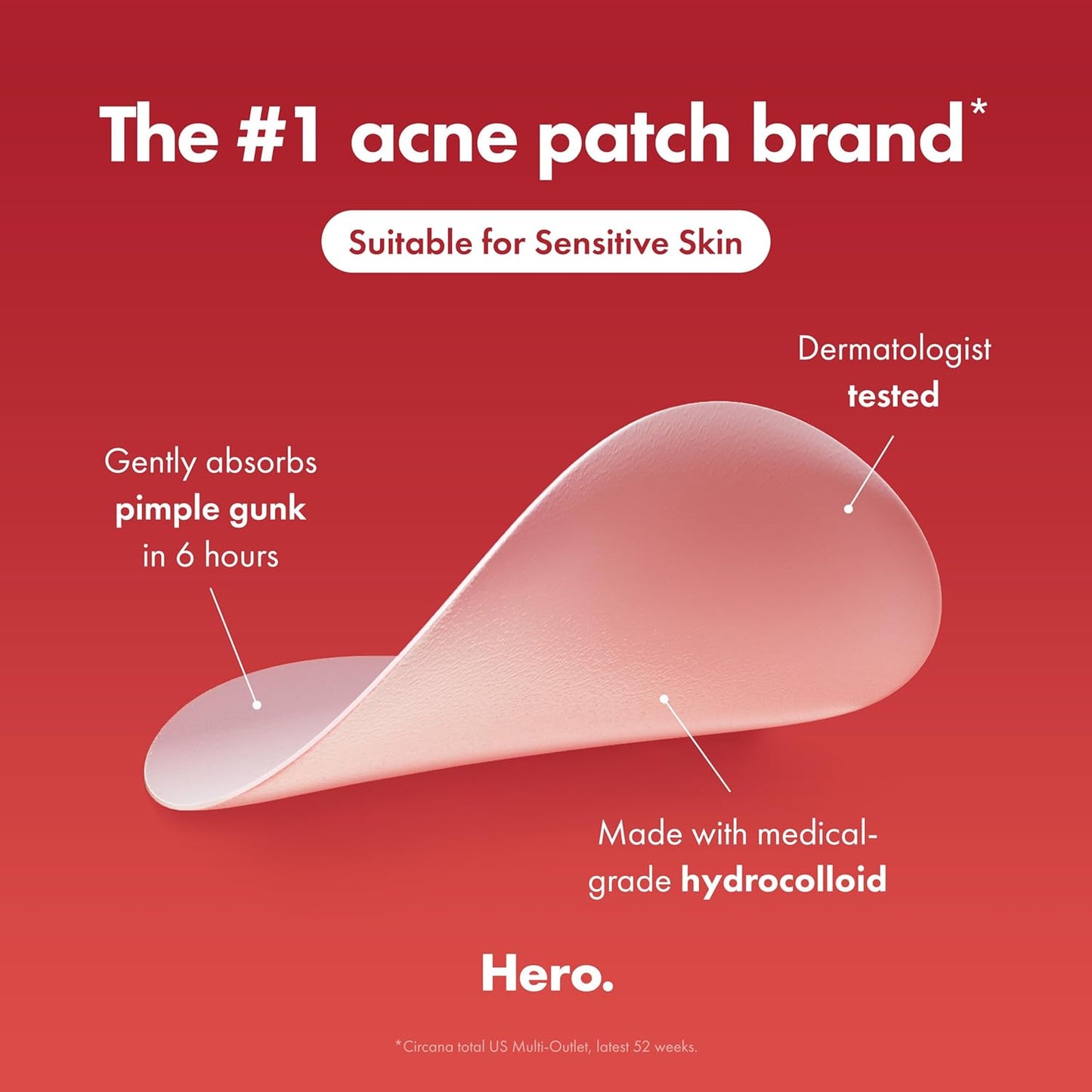 Mighty Patch Original Patch from Hero Cosmetics - #1 Hydrocolloid Acne Pimple Patches