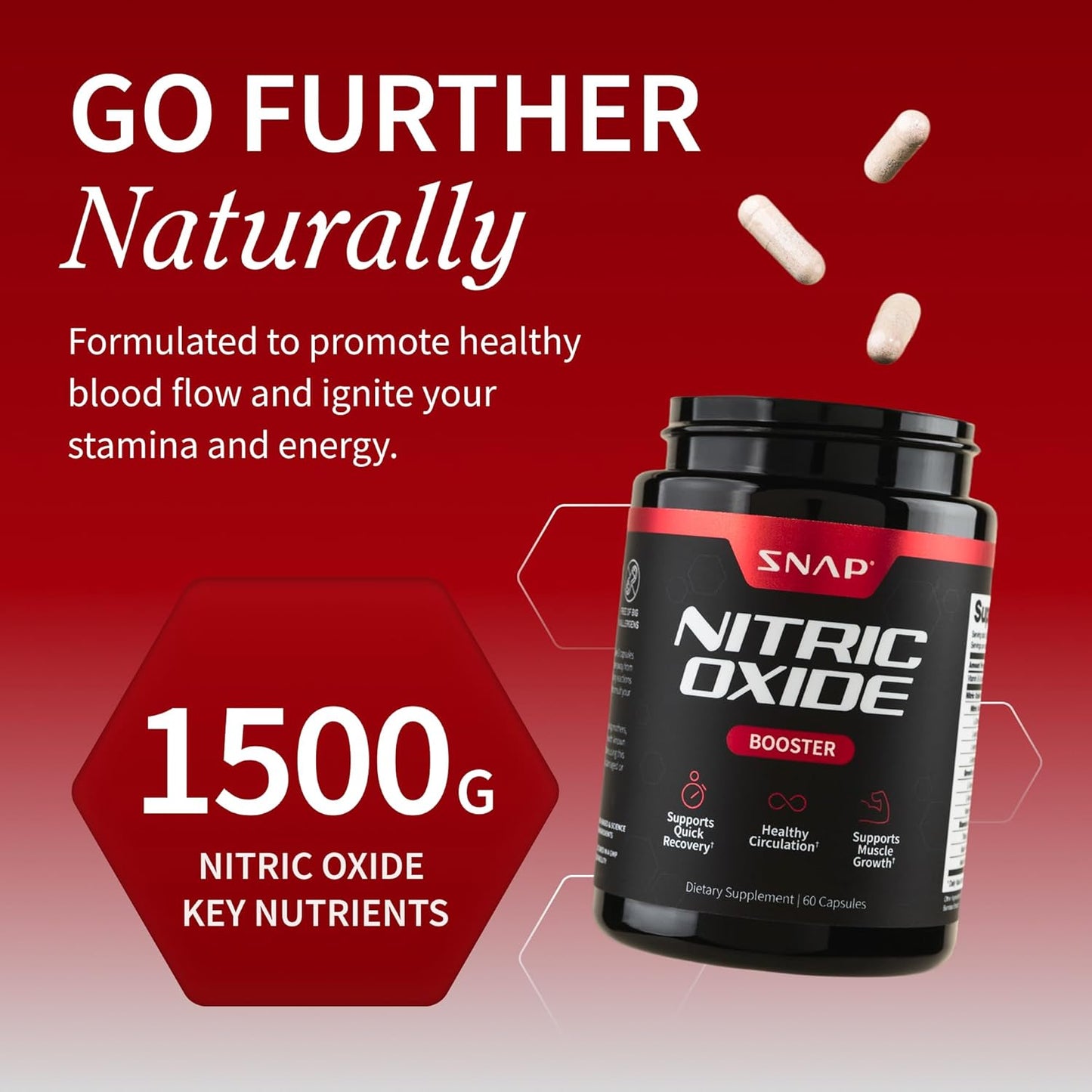 Snap Supplements Nitric Oxide Supplement with L-Arginine