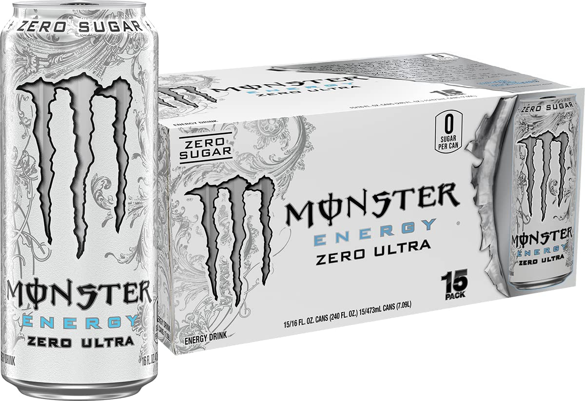 Monster Energy Zero Ultra, Sugar Free Energy Drink, 16 Ounce