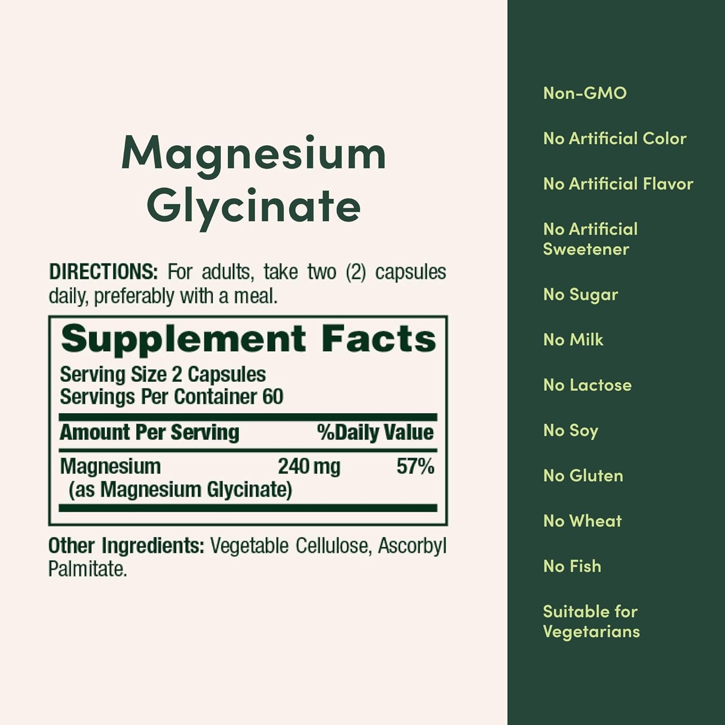 Nature’s Bounty High Absorption Magnesium Glycinate