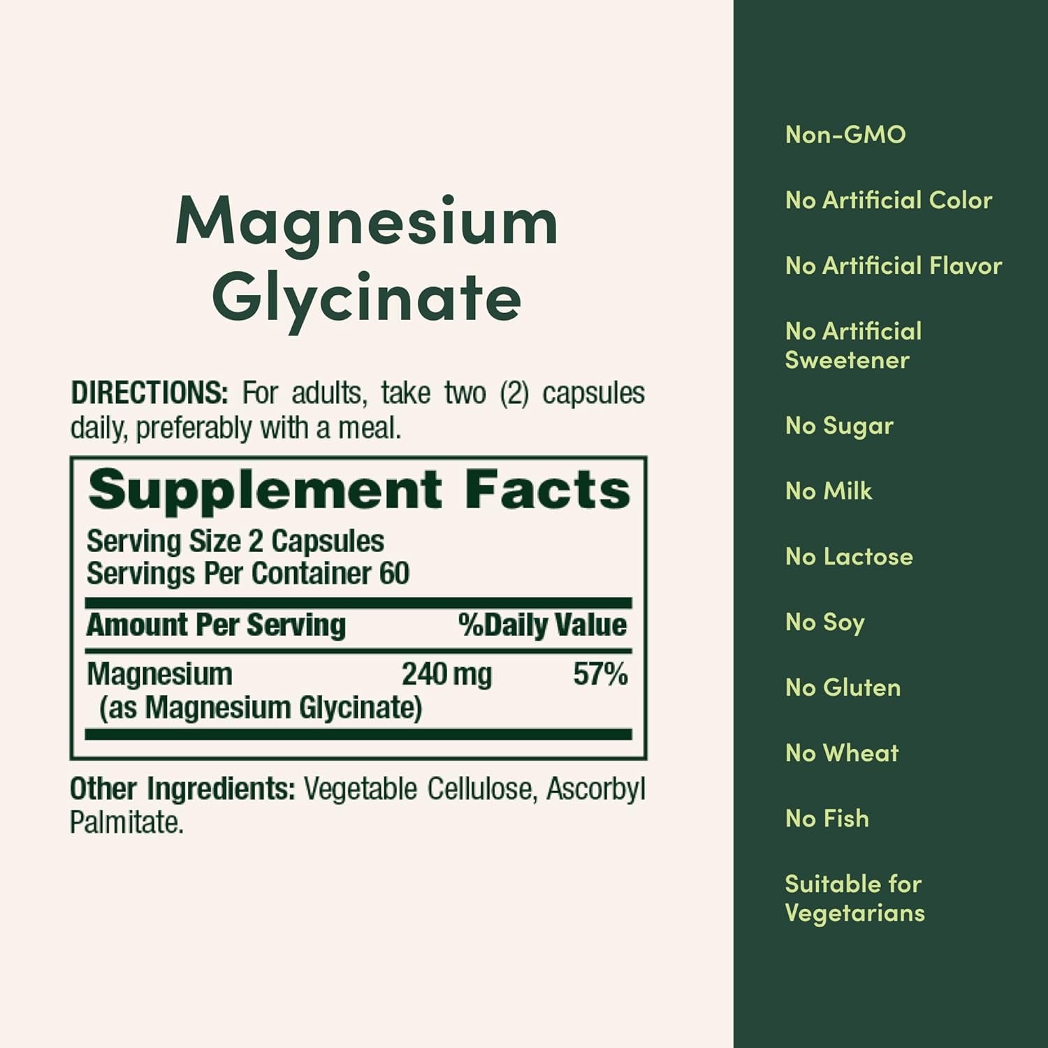 Nature’s Bounty High Absorption Magnesium Glycinate