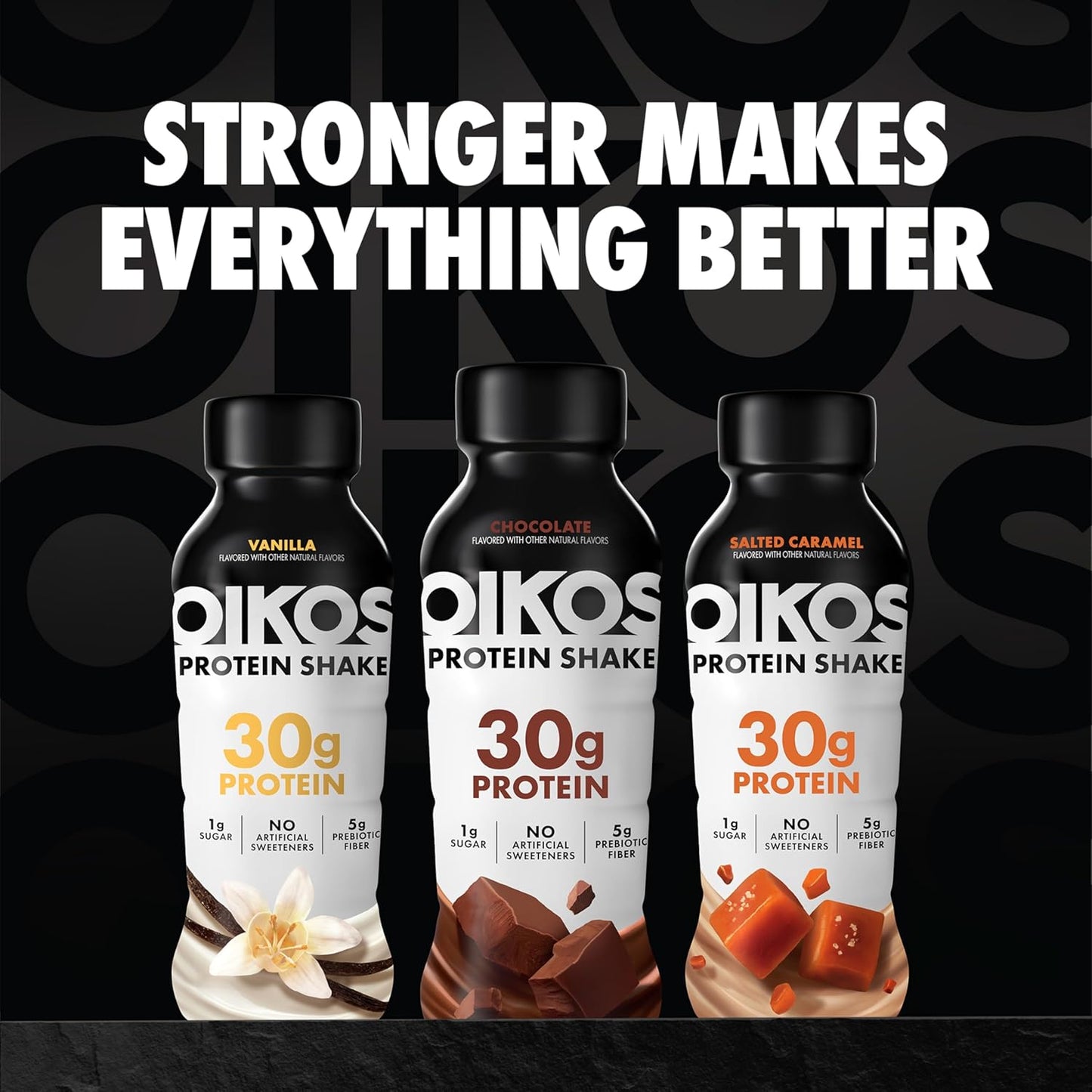 Oikos Protein Shake, Chocolate, 30G High Protein Drinks, 12 Fl oz Bottle, 12 Count​
