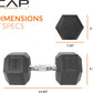 55 Pound Coated Hex Dumbbell Weight