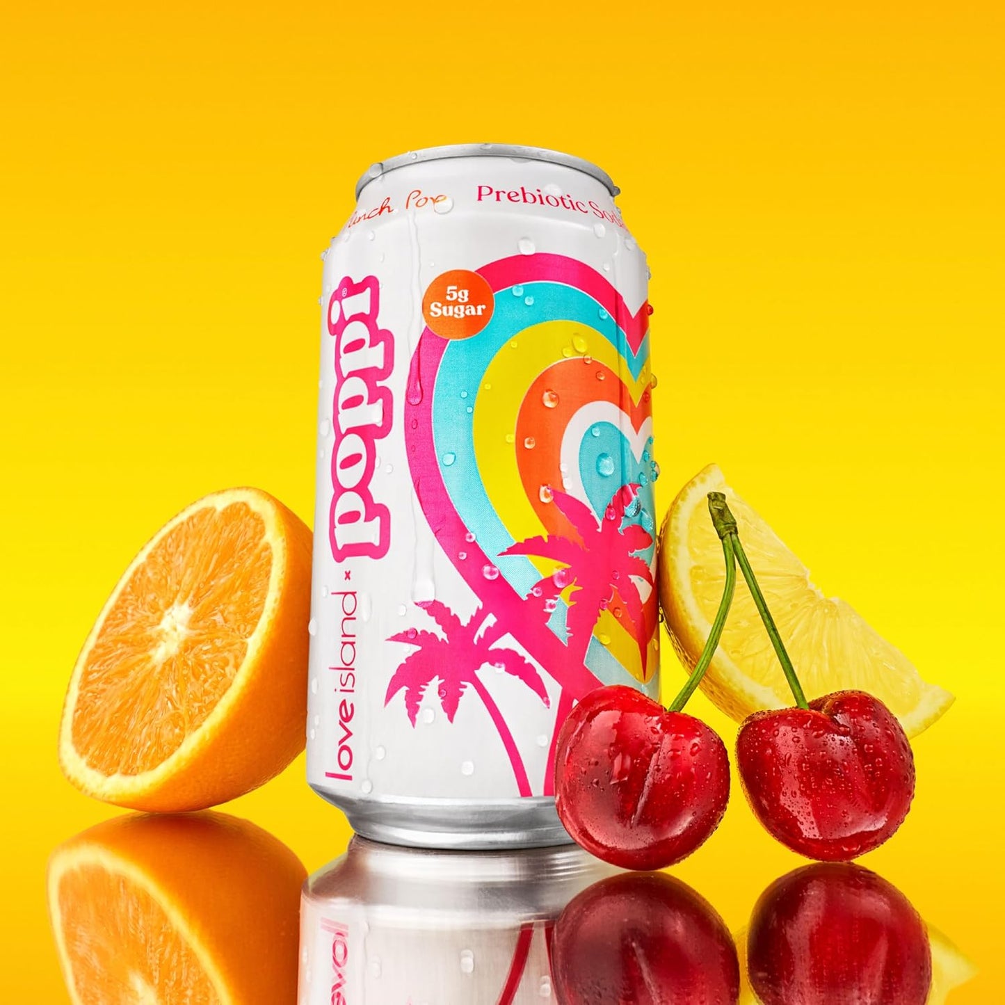Poppi Sparkling Prebiotic Soda Beverage, Punch Pop, 12 oz, 12 Pack