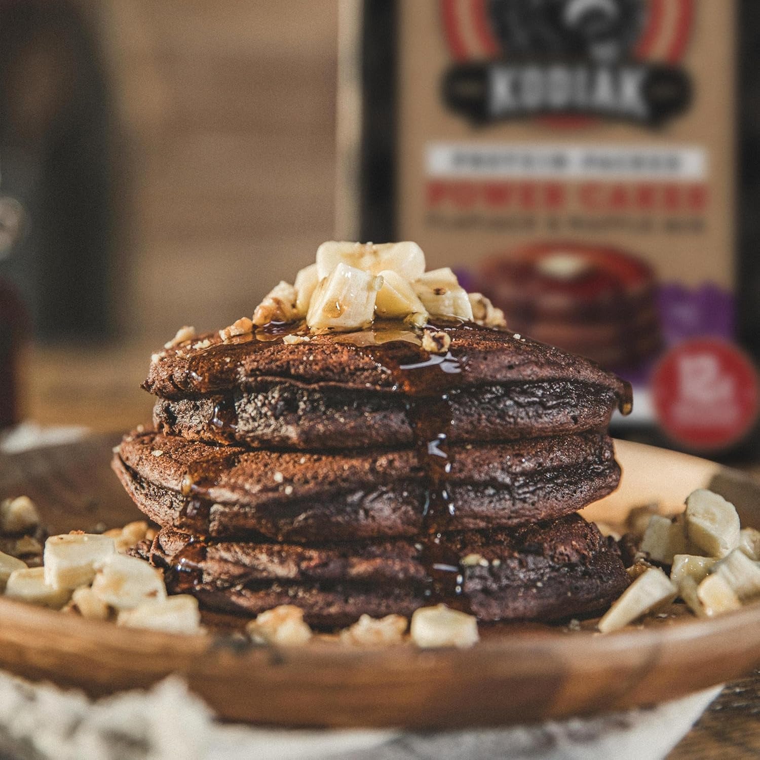 Kodiak Cakes Protein Pancake Power Cakes, Flapjack and Waffle Baking Mix, Dark Chocolate, 18 Ounce (Pack of 6)