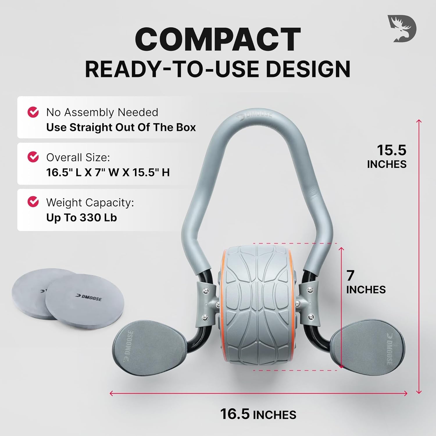Ab Roller Wheel with Elbow Support & 2 Knee Pads