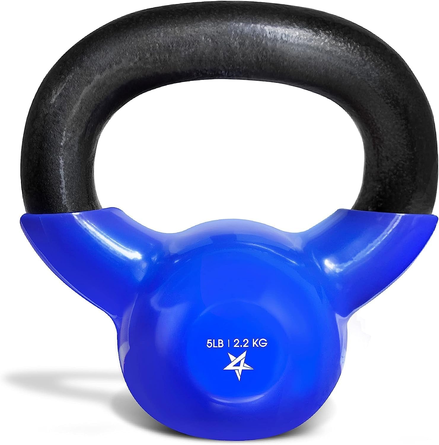 5 Pound Vinyl Coated Cast Iron Kettlebell