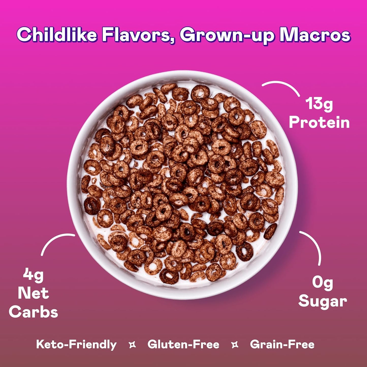 Magic Spoon Cereal - High Protein Cereals - 4 Pack, Cocoa