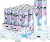 Bloom Nutrition Sparkling Energy Drink - Natural Caffeine, Zero Sugar, 180Mg - Antioxidant-Rich with Green Coffee Bean, Green Tea Extract, Prebiotics - Glacier Crush - 12Oz 12 Pack