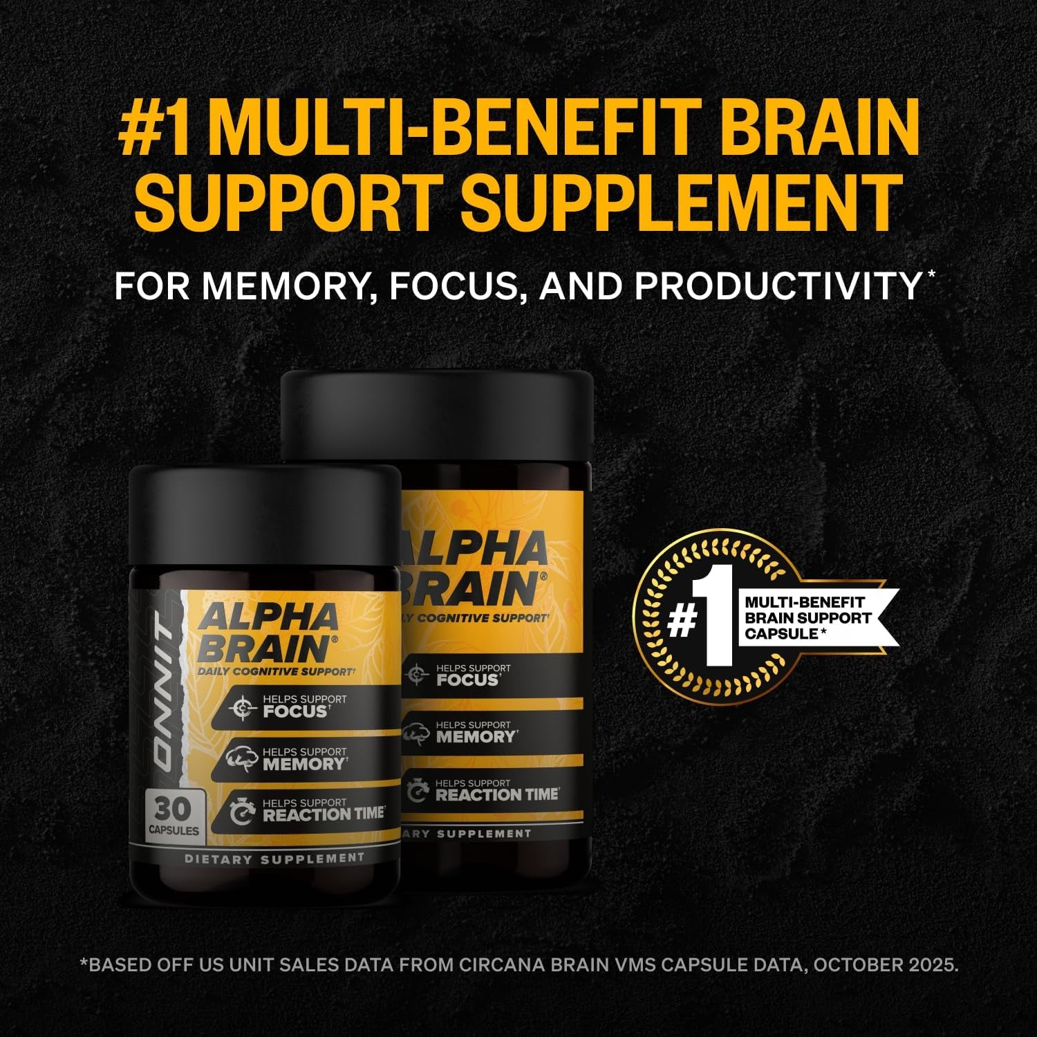 ONNIT Alpha Brain Nootropic Brain Supplement for Focus
