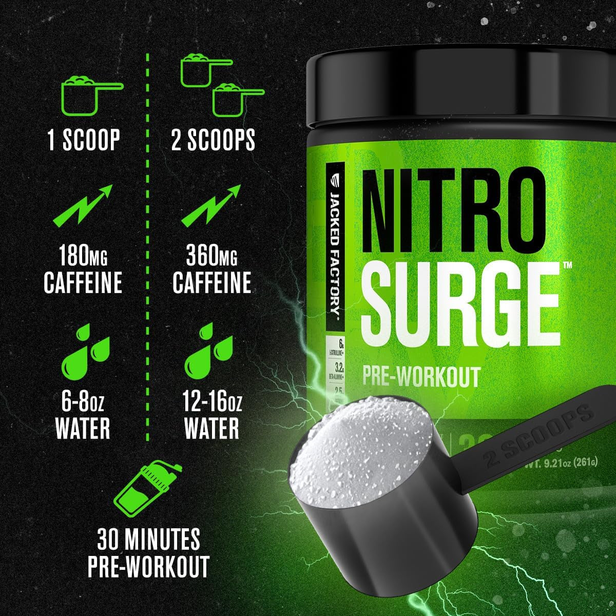 Jacked Factory NITROSURGE Pre Workout Supplement