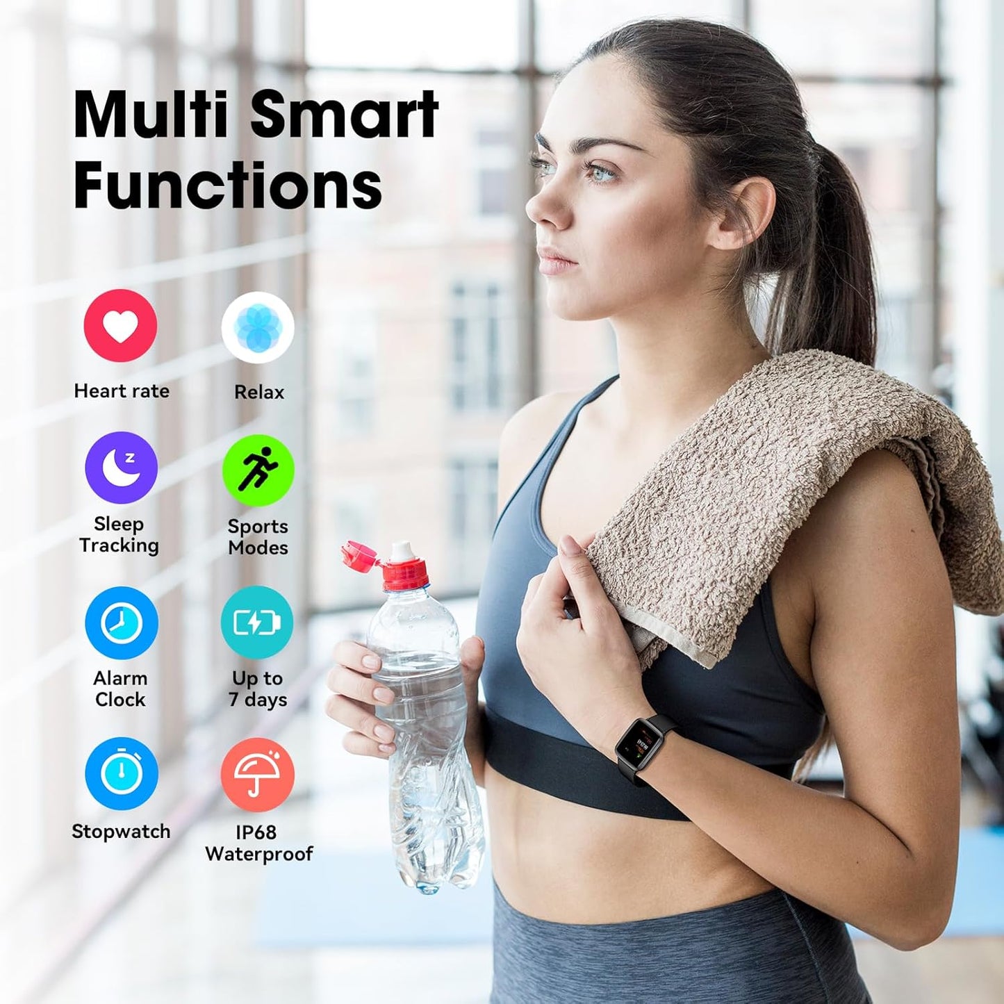 Fitness Tracker Watch with Heart Rate Monitor