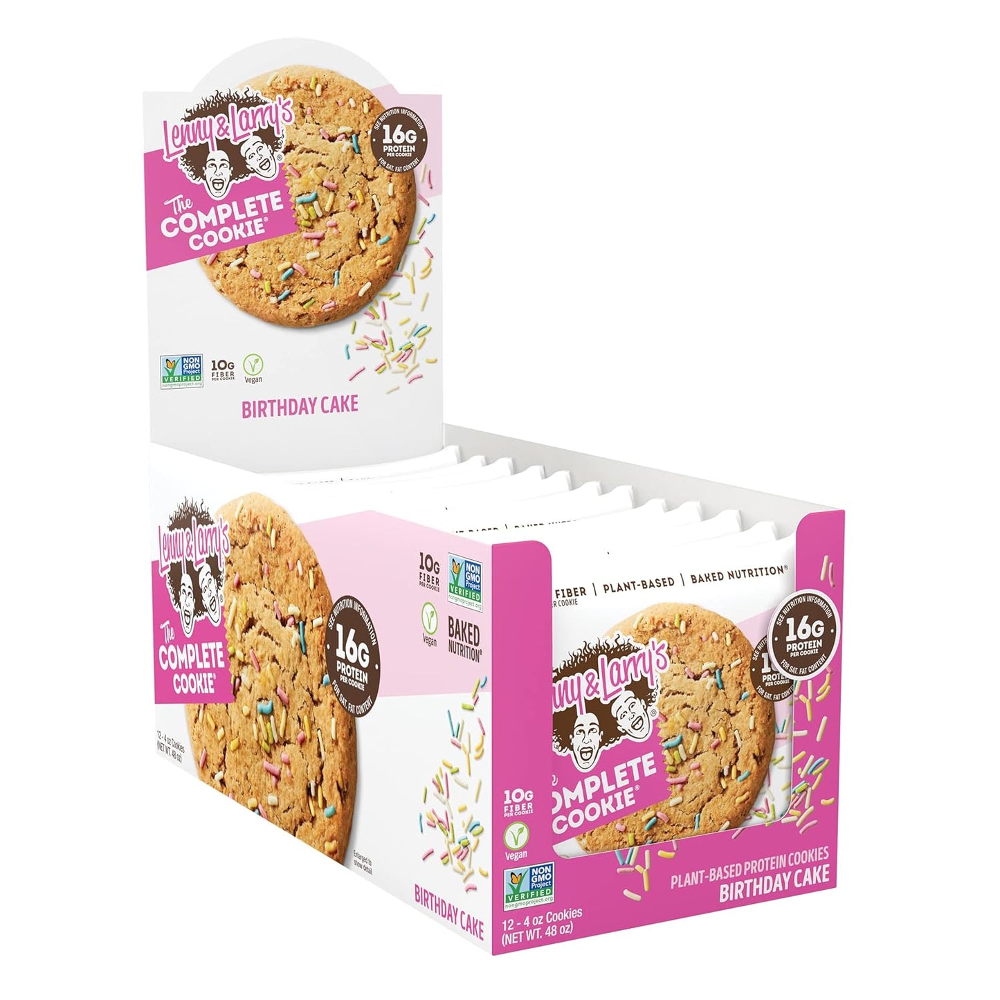 Lenny & Larry's Protein Cookie, Birthday Cake – Pack of 12