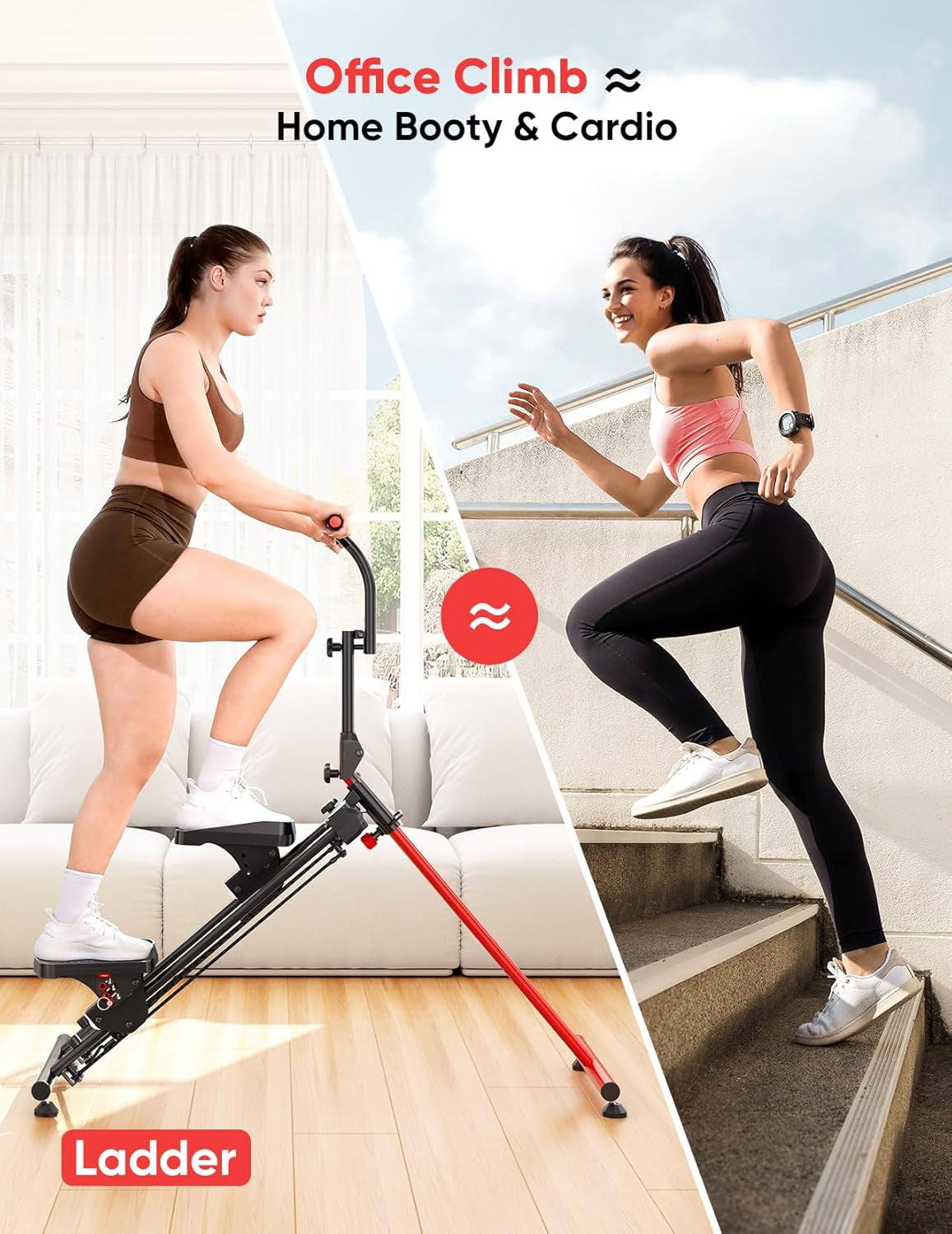 YOLEO Adjustable Resistance Stair Steppers for Exercise at Home