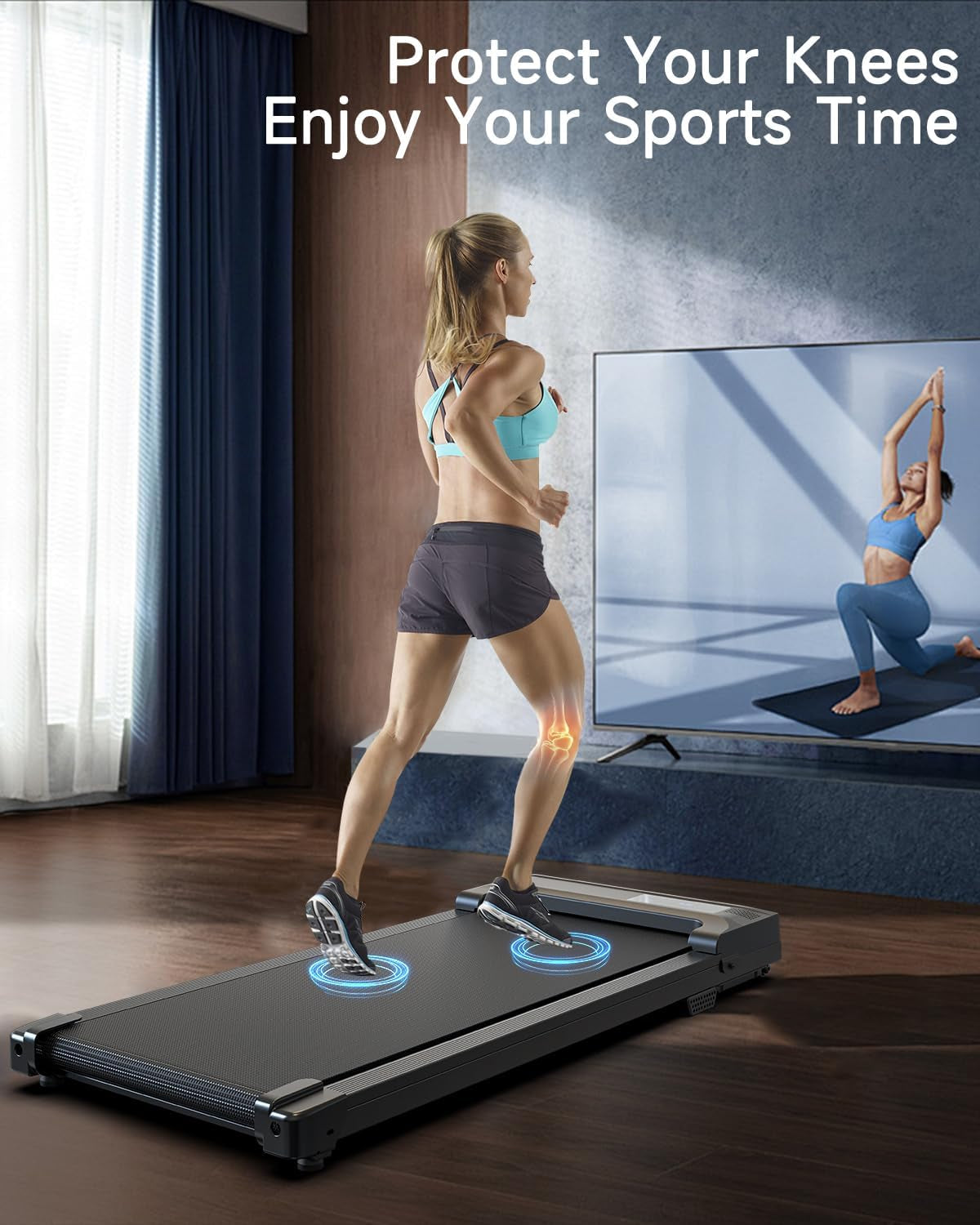 Walking Pad Treadmill for Home - Compact Treadmill with Adjustable Speed Remote