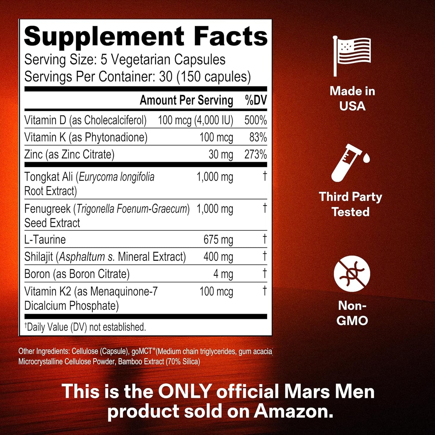 MARS MEN Testosterone Booster for Men