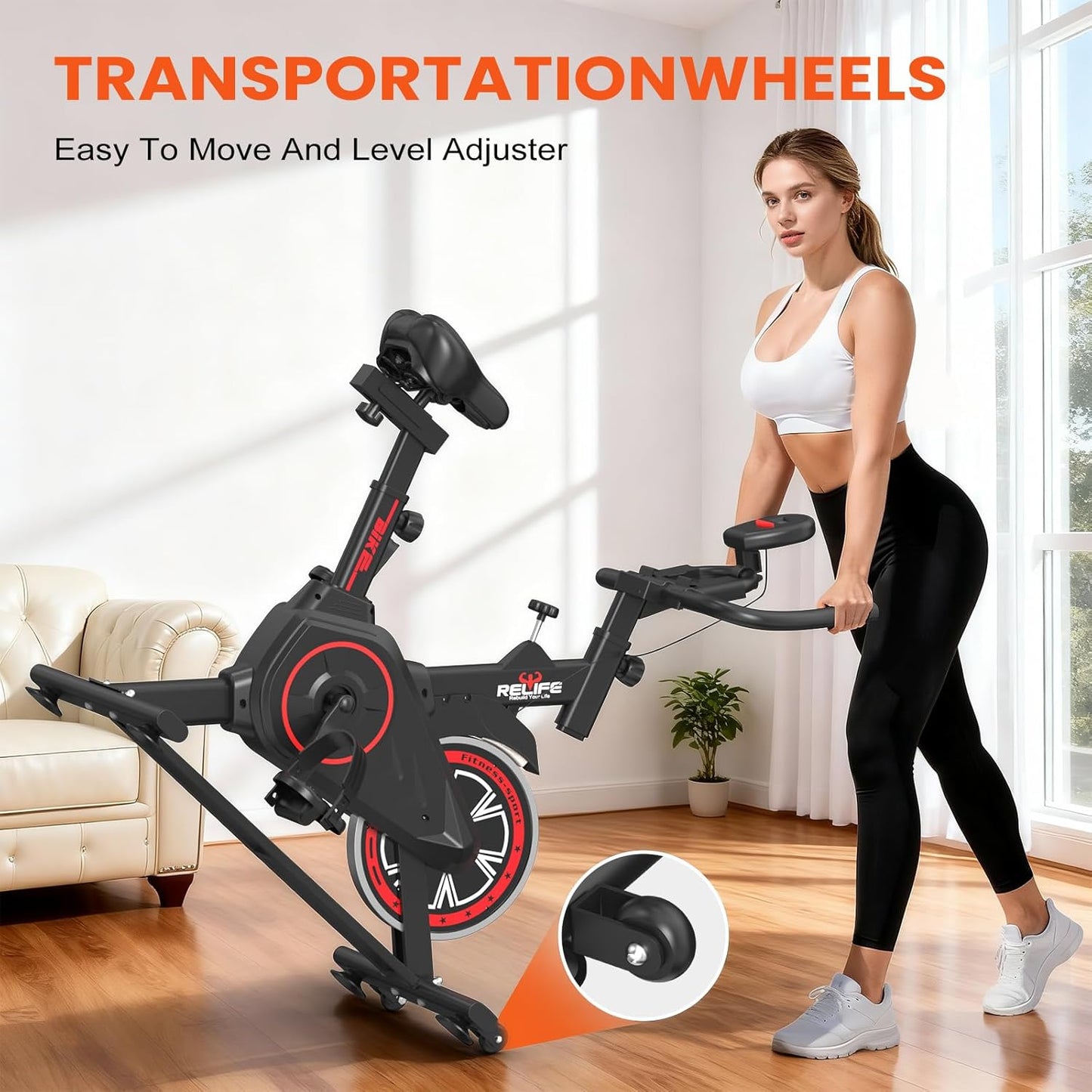 RELIFE REBUILD YOUR LIFE Exercise Bike Stationary for Home Indoor
