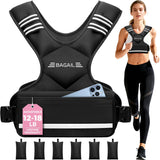 BAGAIL Adjustable Weighted Vest 4-10Lb/12-18Lb/20-32Lb