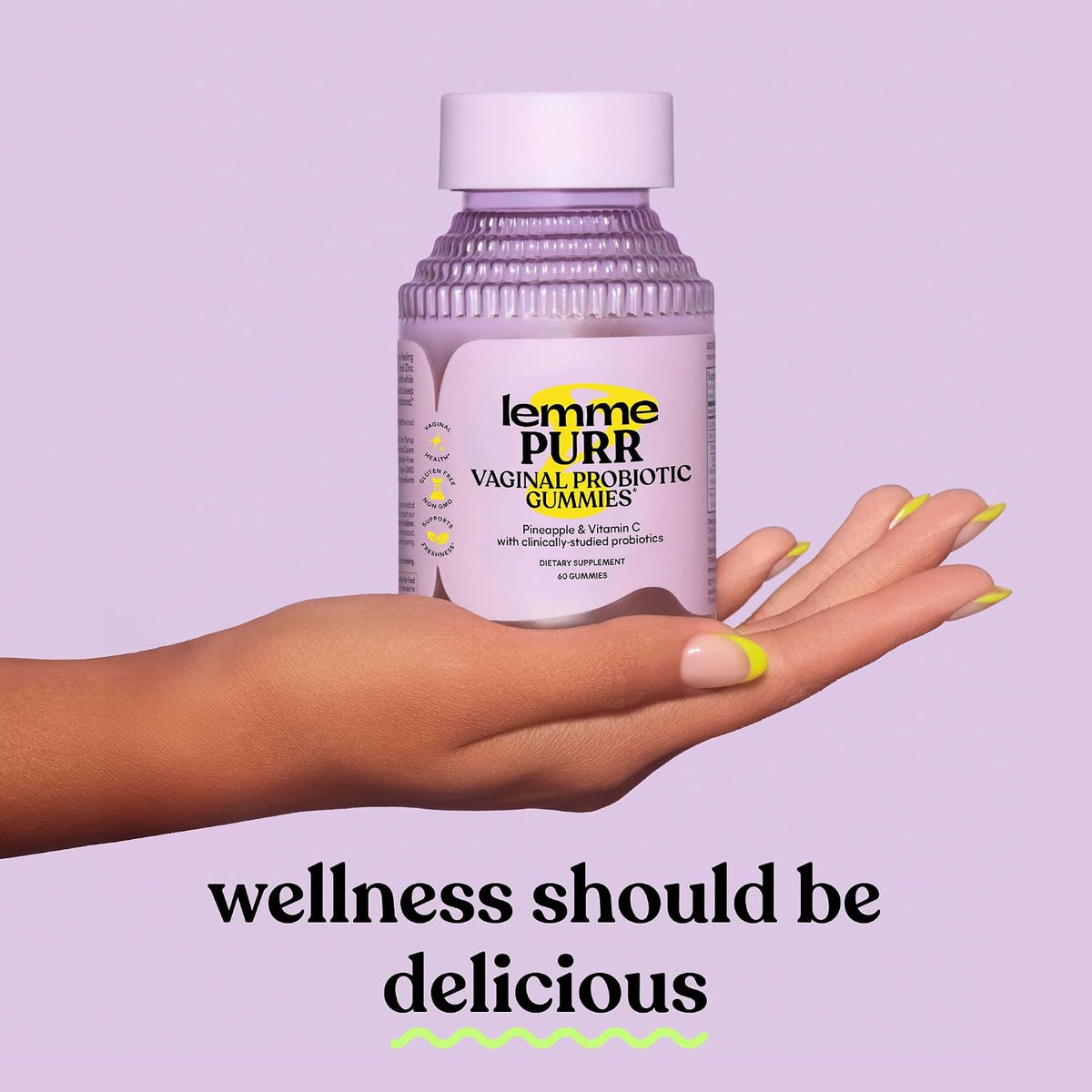 Lemme Purr Vaginal Probiotic Gummies for Women, 30-Day Supply