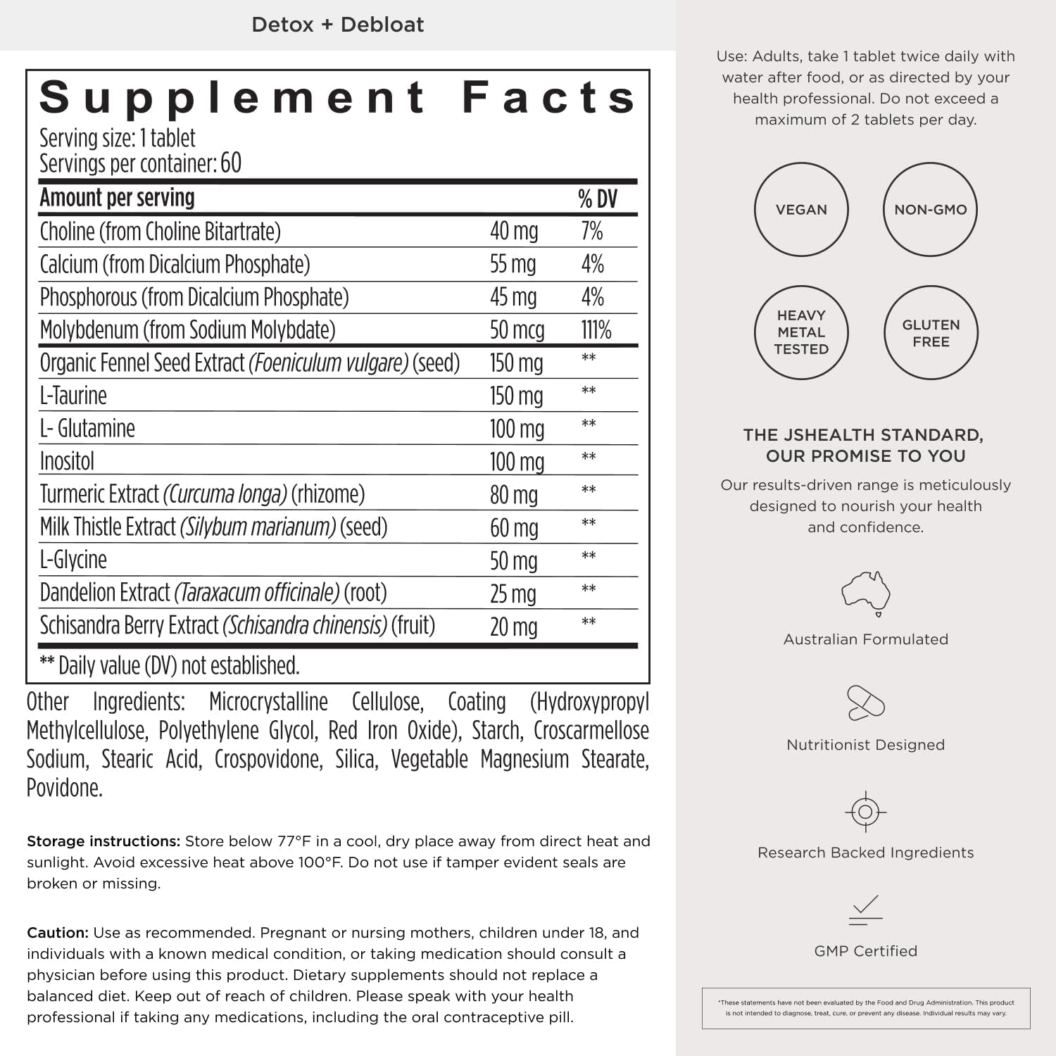 JSHealth Detox + Debloat. Bloating Relief for Women