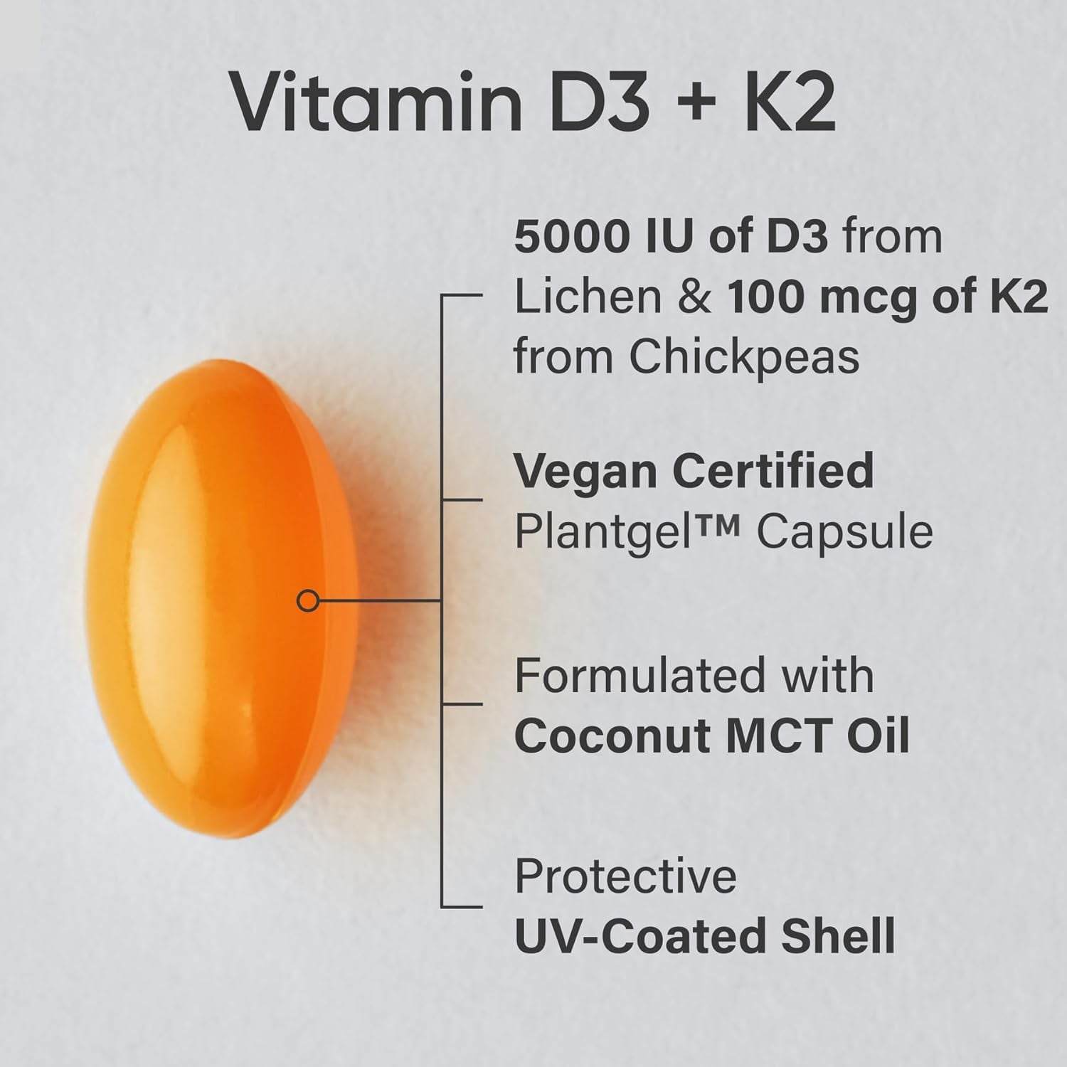 Sports Research Vitamin D3 + K2 W/ Coconut Oil
