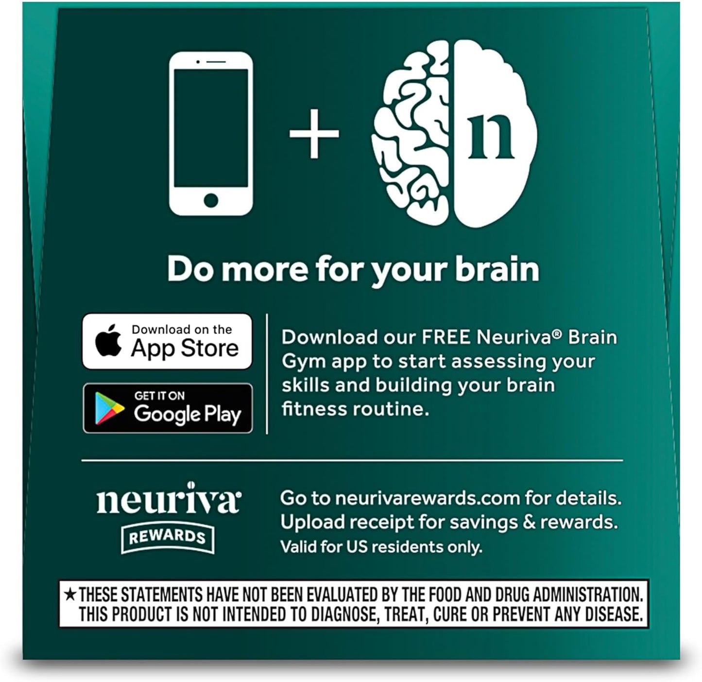 NEURIVA Ultra Decaffeinated Clinically Tested Nootropic Brain Supplement for Mental Alertness