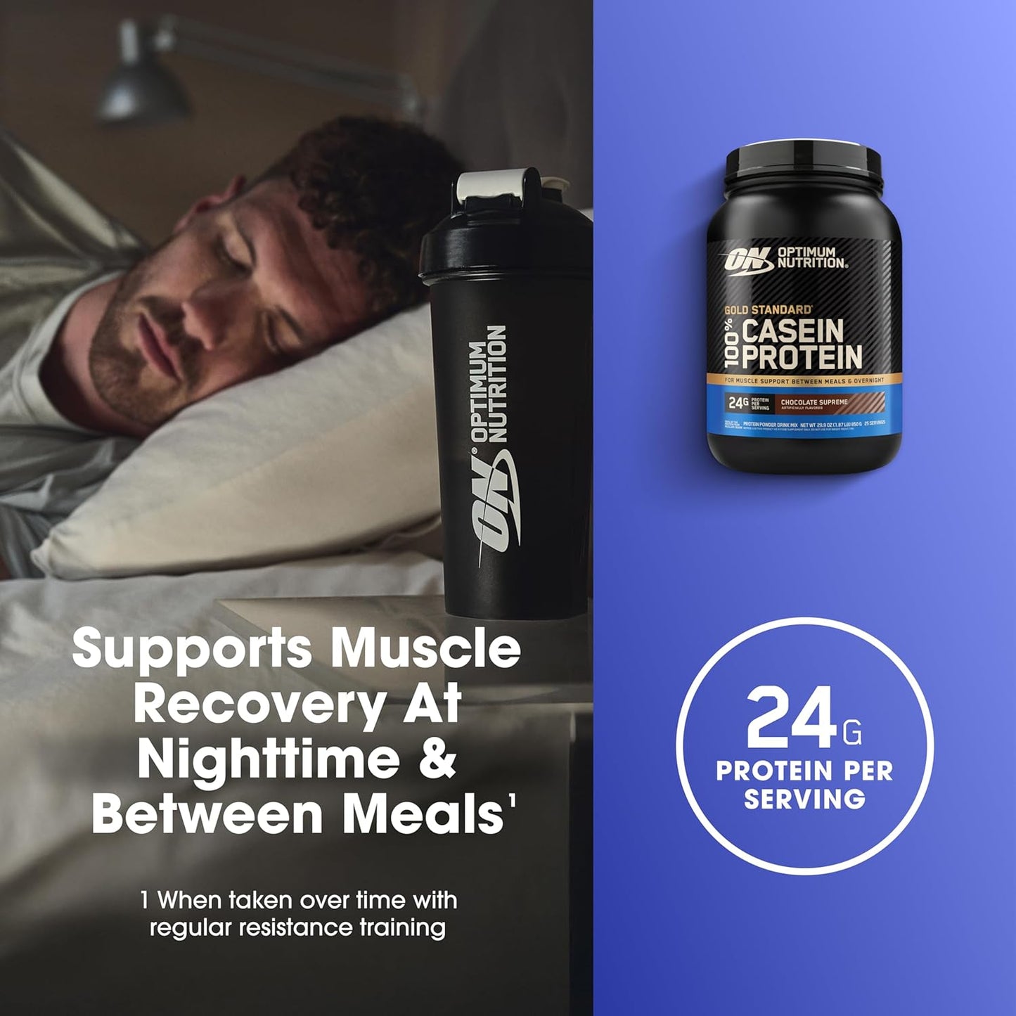 Gold Standard 100% Micellar Casein Protein Powder, Slow Digesting, Helps Keep You Full, Overnight Muscle Recovery, Chocolate Supreme, 2 Pound (Packaging May Vary)