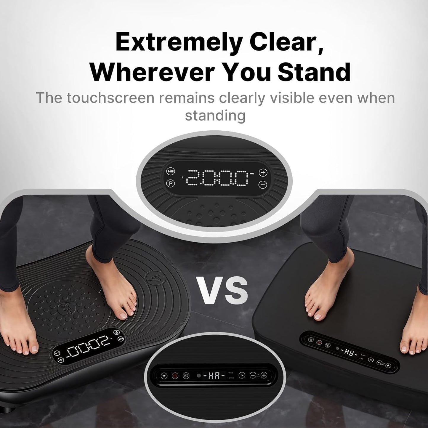 MERACH Vibration Plate Exercise Machine with LED Touch Screen