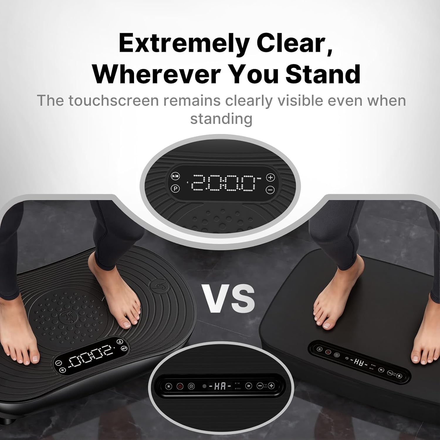 MERACH Vibration Plate Exercise Machine with LED Touch Screen