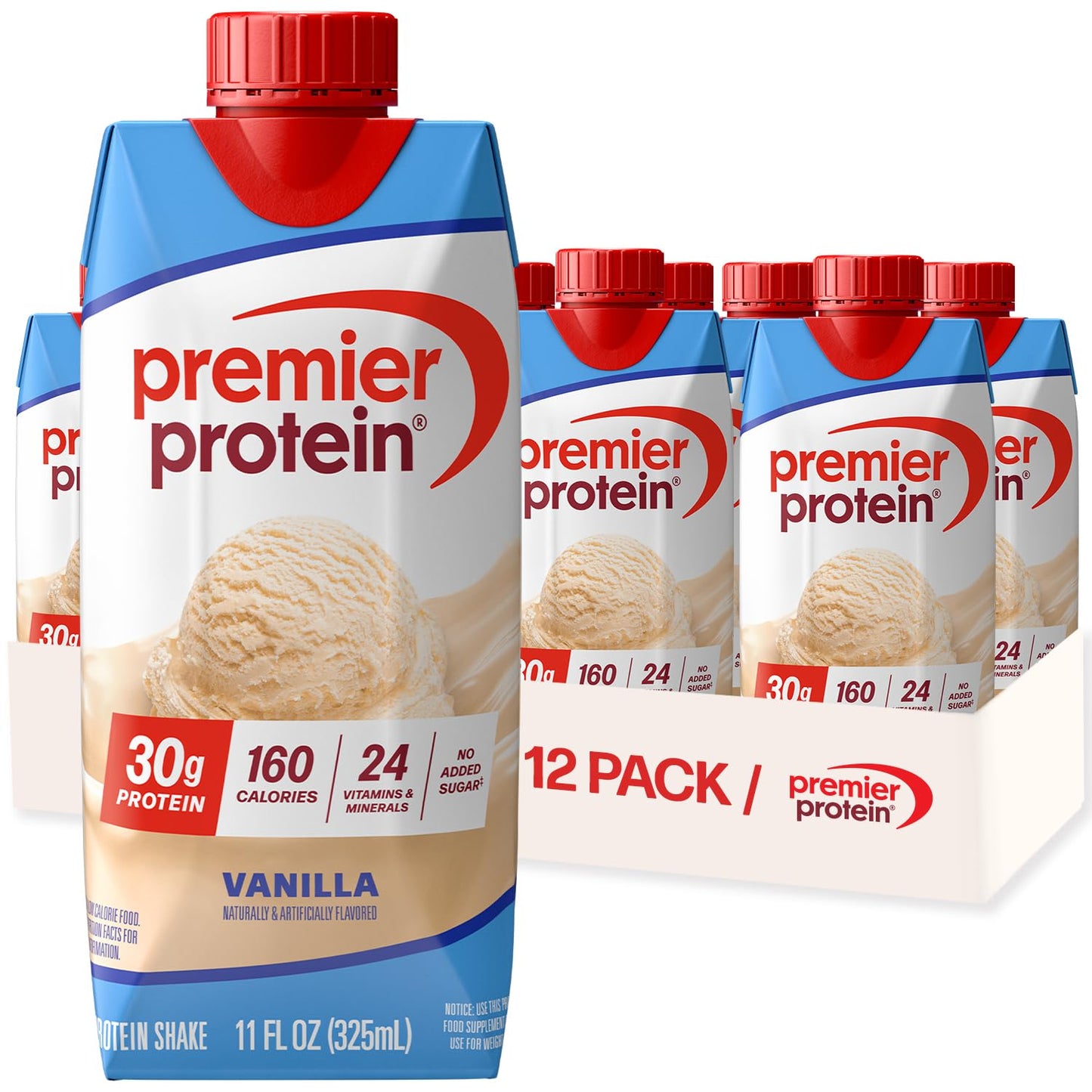 Premier Protein Shake, Vanilla, 30G Protein, 12 Pack