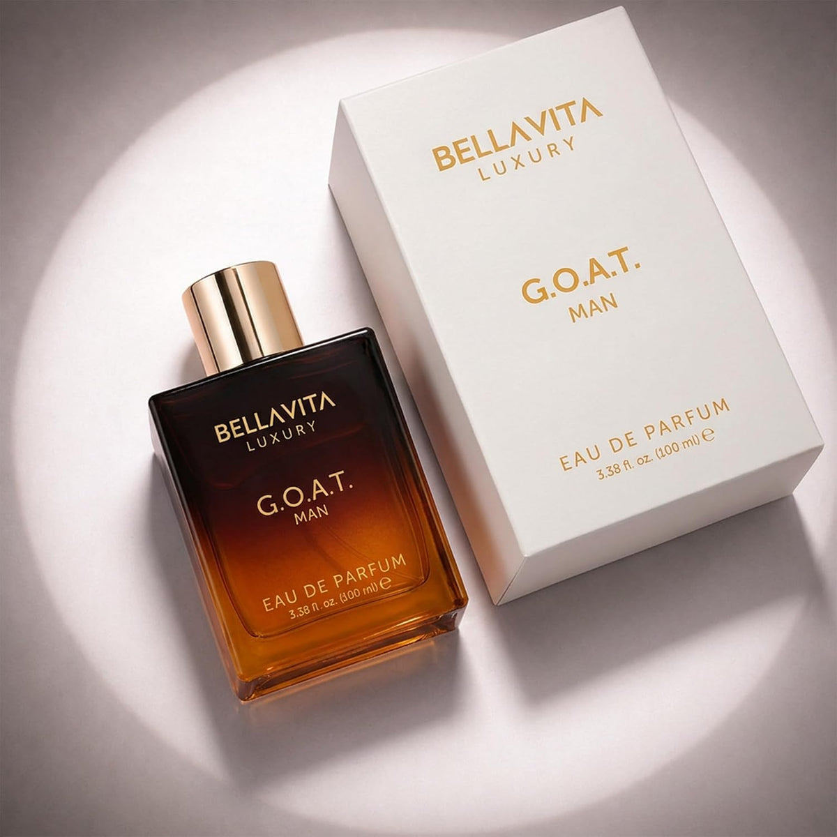 Bellavita Luxury G.O.A.T. Eau De Parfum for Men, 3.4 Fl Oz (100 Ml)