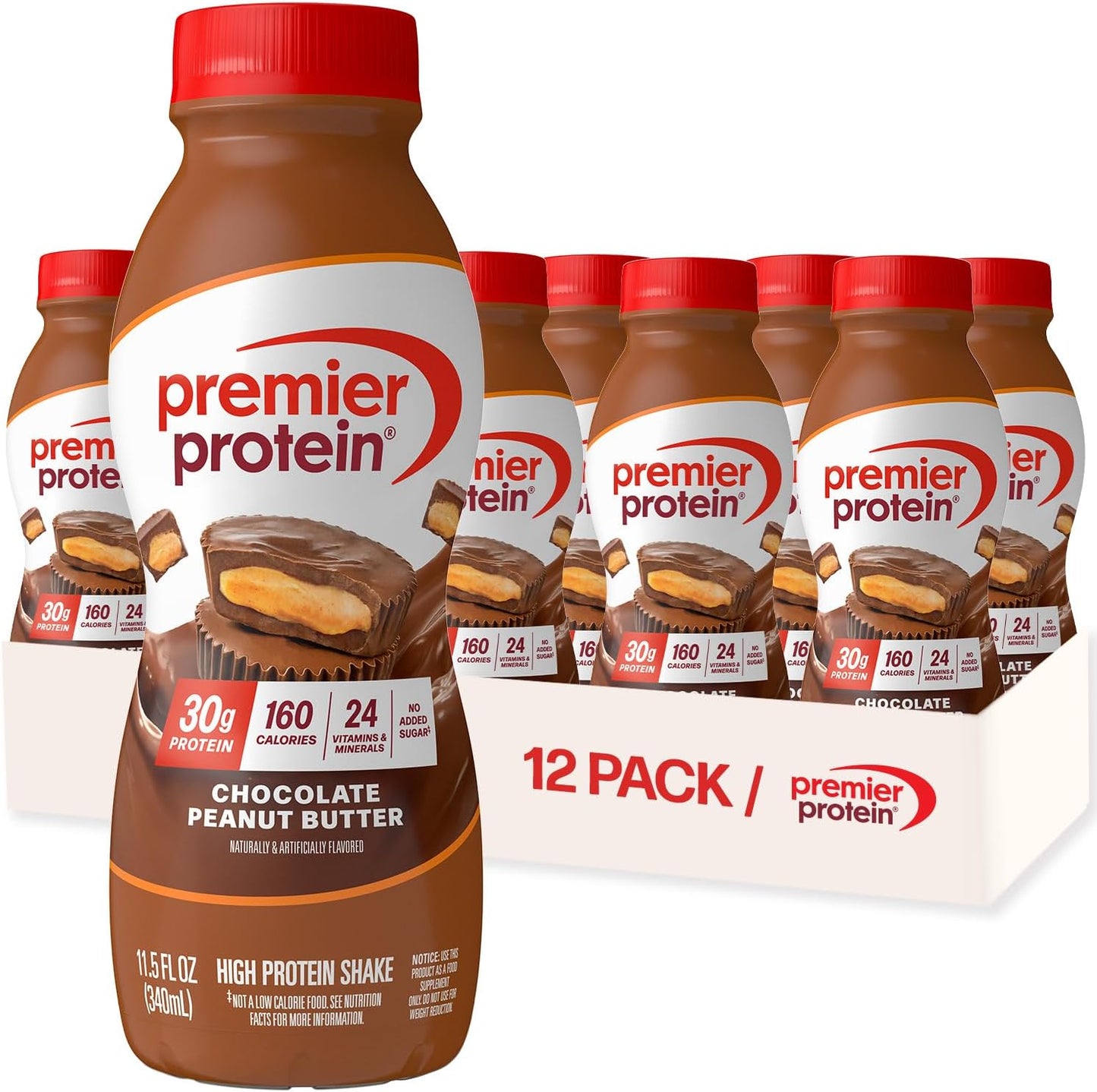 Premier Protein Shake, Chocolate Peanut Butter, 30G Protein, 11.5 Fl oz, 12 Pack