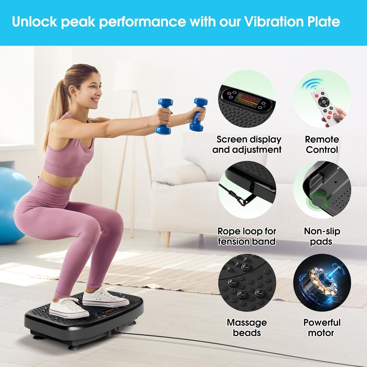 SoftGym Vibration Plate Exercise Machine