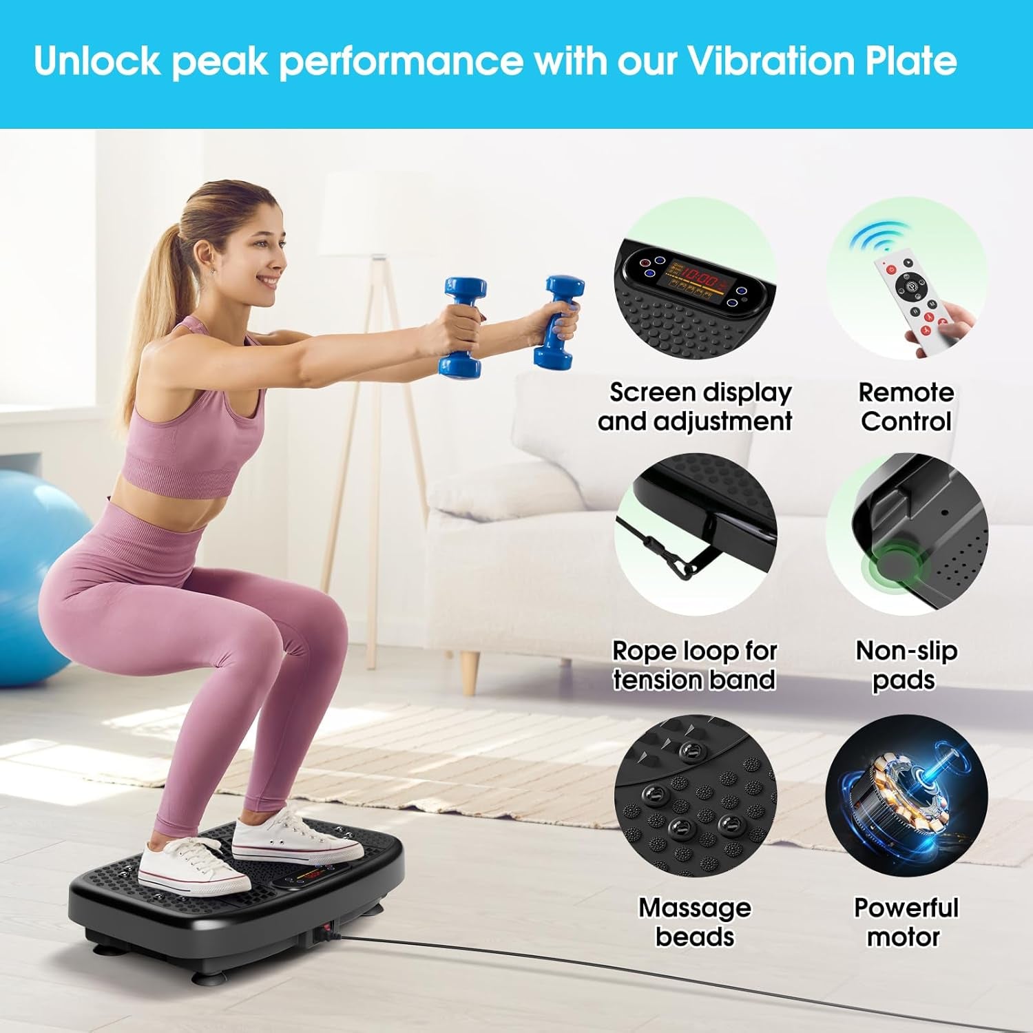 SoftGym Vibration Plate Exercise Machine