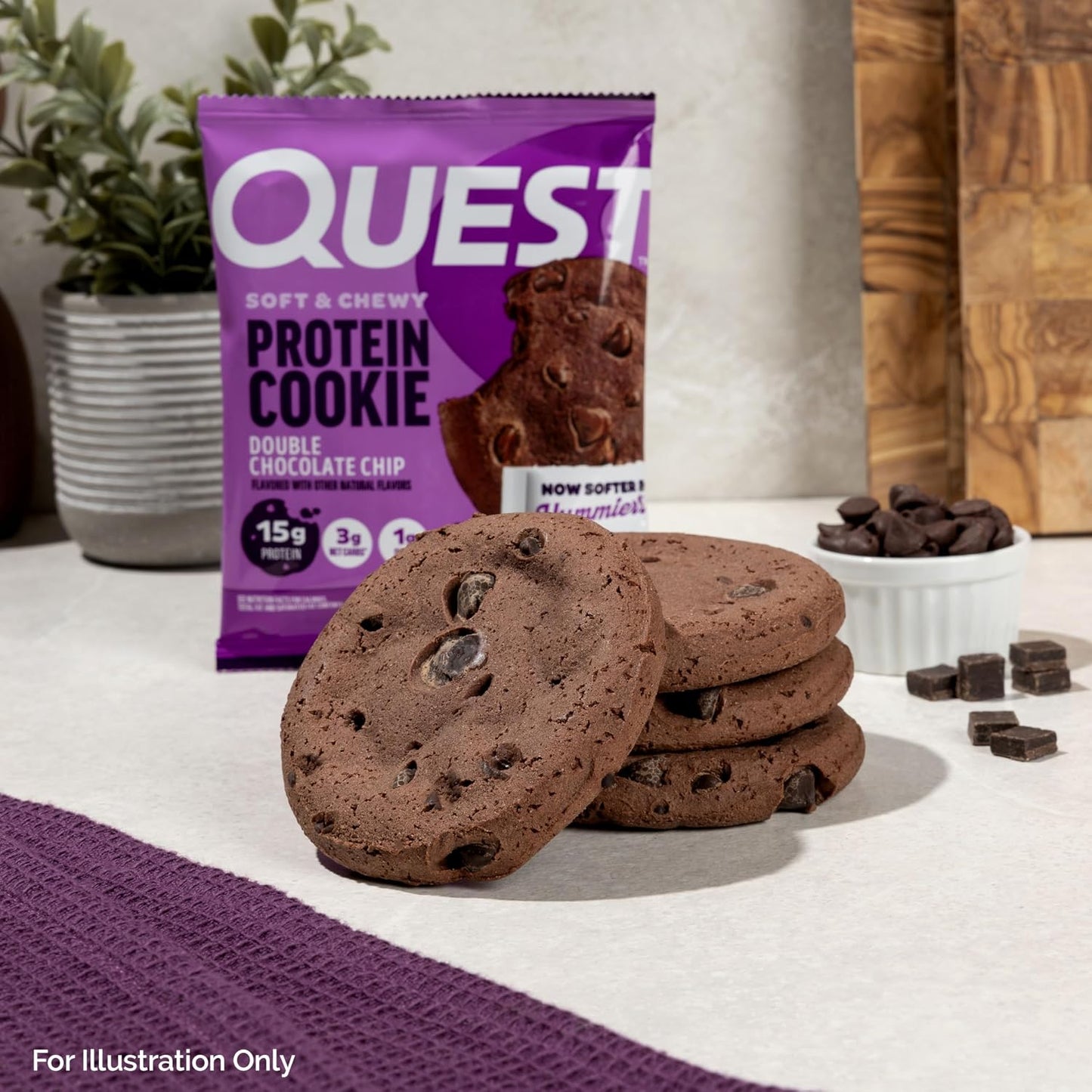 Quest Nutrition Double Chocolate Chip Protein Cookie 12 Cookies