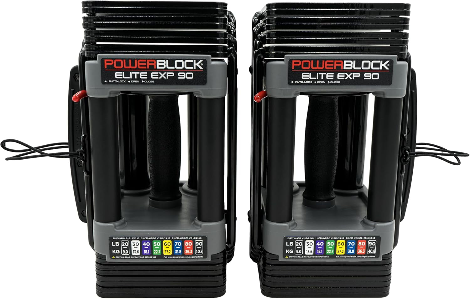 PowerBlock Elite EXP Adjustable Dumbbells, Sold in Pairs, 5-50 Lb. Dumbbells