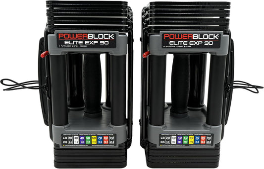 PowerBlock Elite EXP Adjustable Dumbbells, Sold in Pairs, 5-50 Lb. Dumbbells